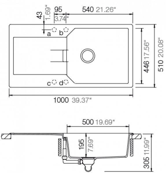 SW24 - Schock Manhattan D-100L (MAND100A) Maßzeichnung